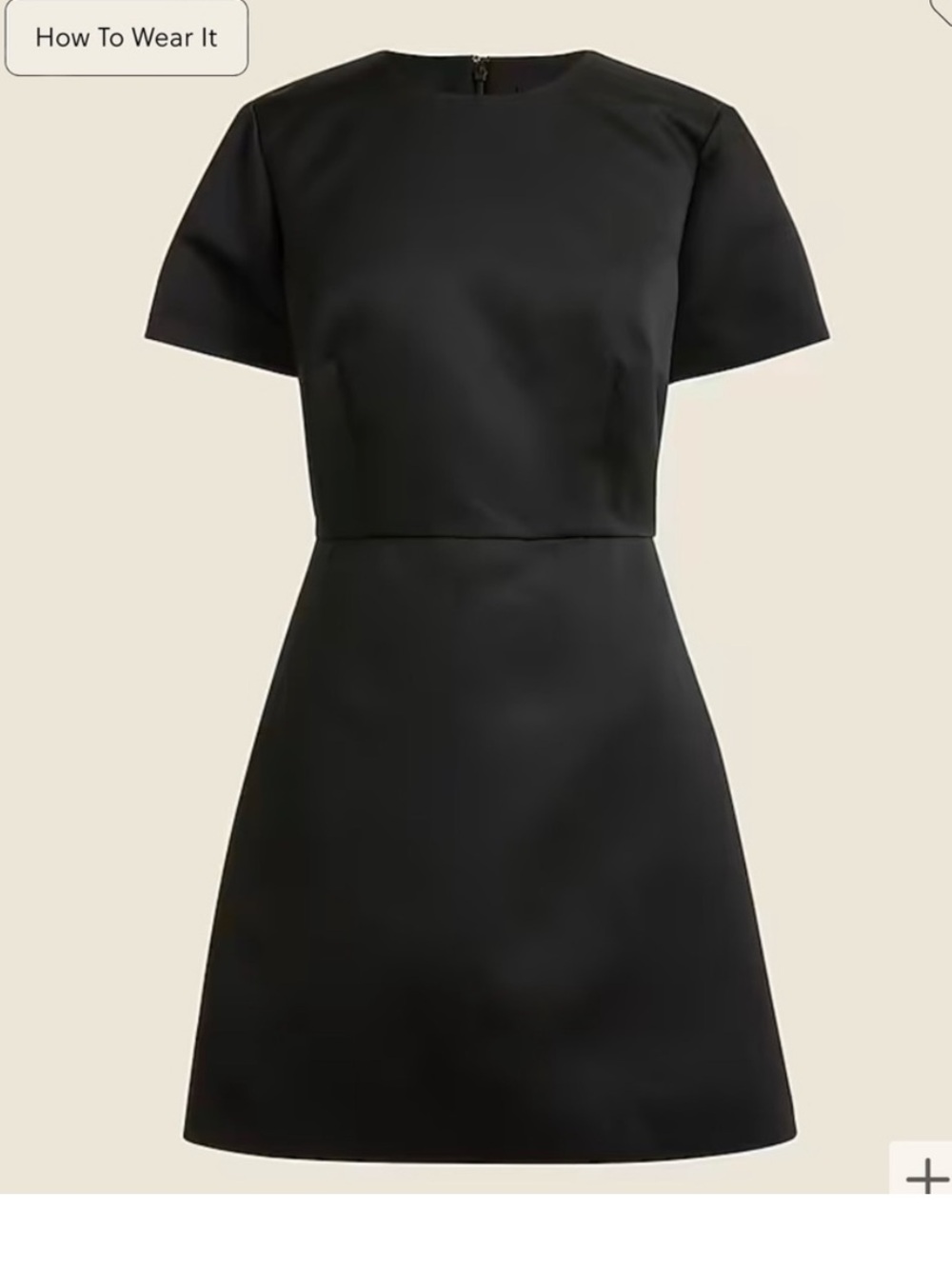 J Crew Collection A-line Mini Dress in Duchesse Satin NWT